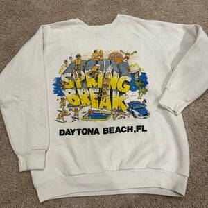 Vintage Spring Break Daytona Beach Florida Sweatshirt 1986 Screen Stars Size L